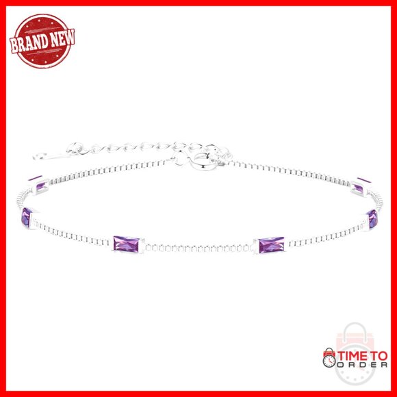 Sterling Silver Charm Bracelet Elegant Minimal Dainty Adjustable Link Chain